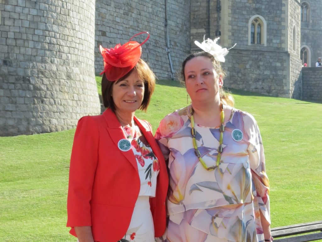 Helen Gill and Laura Gill at the Royal Wedding